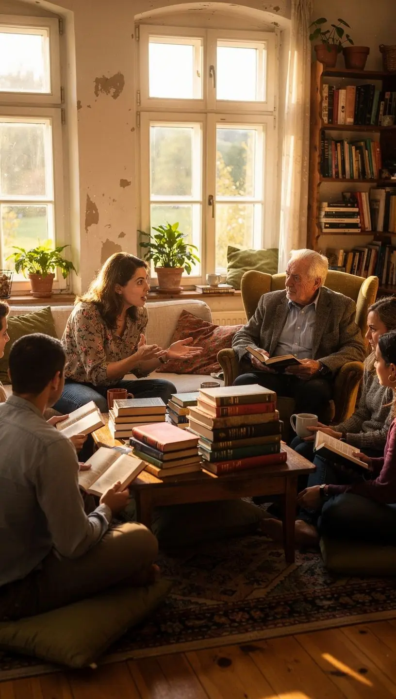 Eine Nahaufnahme von einem abgenutzten Buchcover mit interessanten Illustrationen.